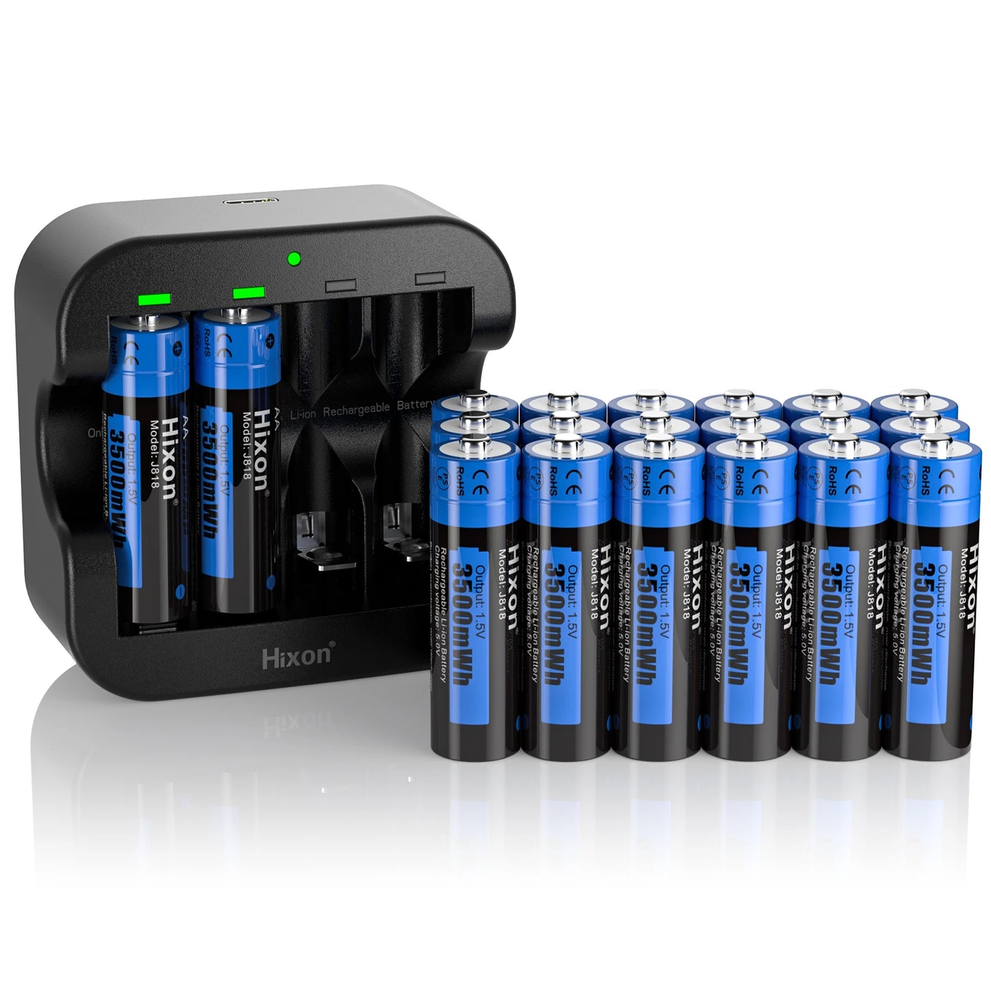 Hixon aa 1.5V Li-ion Rechargeable Battery 3500mWh 1.5V Lithium AA Rechargeable Batteries 1.5v AA