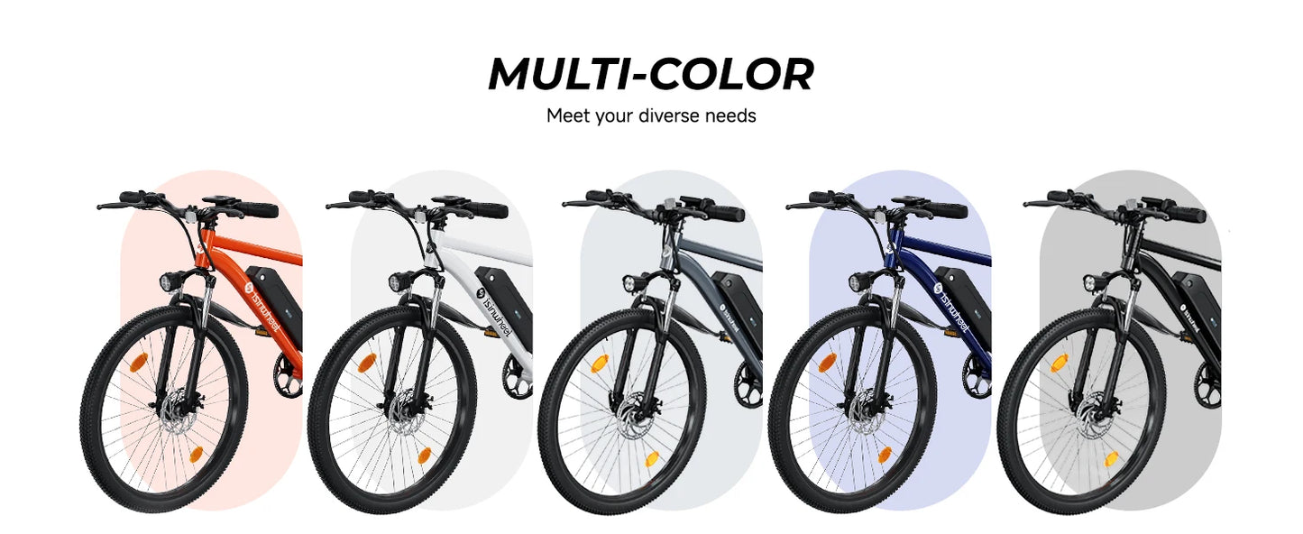 M10 Electric Bike Adult 500W, 26" Commuting Electric Mountain Bike 20MPH Max Range 55+ Mile