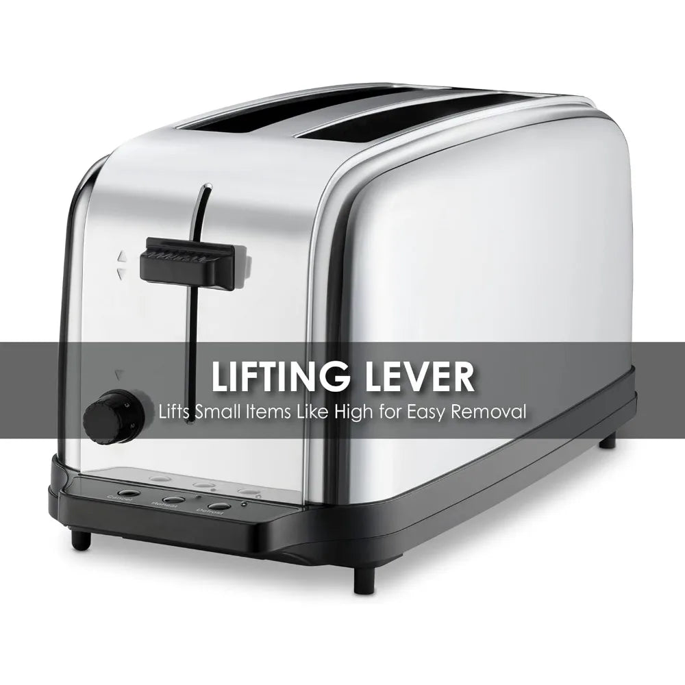 WARING Commercial WCT704 4 Slice Extra Long Slot Light Duty Pop-Up Toaster, 120V, 5-15 Phase Plug