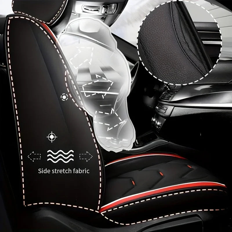 2 Premium Front Seat Cover Universal Car Seat Cover PU Leather Protection Breathable