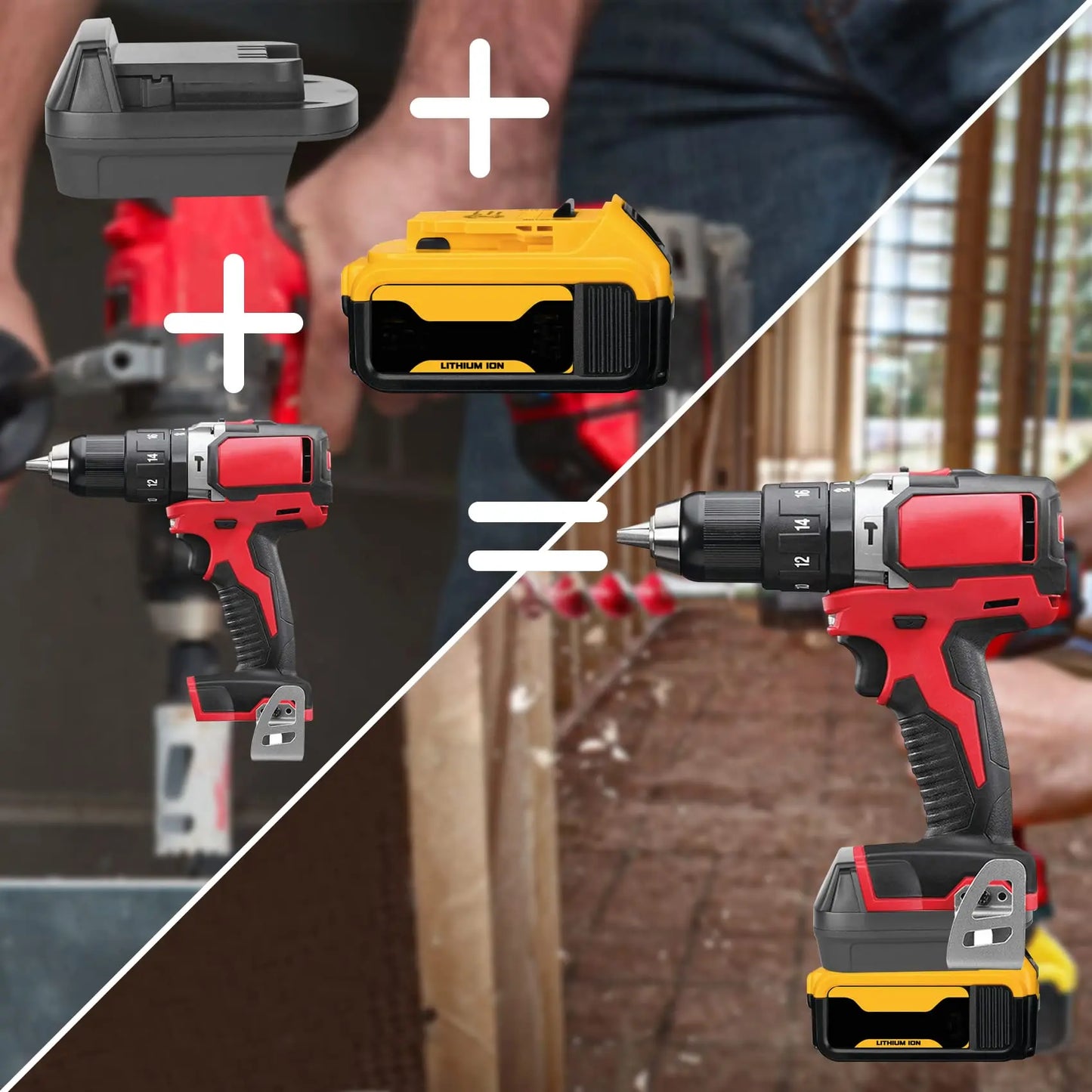 Li-ion Battery Adapter DeWalt to Makita/Bosch/Milwaukee M18 Hitachi/Metabo/AEG/RIDGID/DEVON/Worx