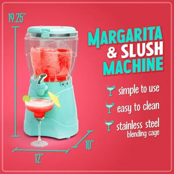 Nostalgia Frozen Drink Maker and Margarita 128-Ounce Slushy Maker with Stainless Steel Flow Spout