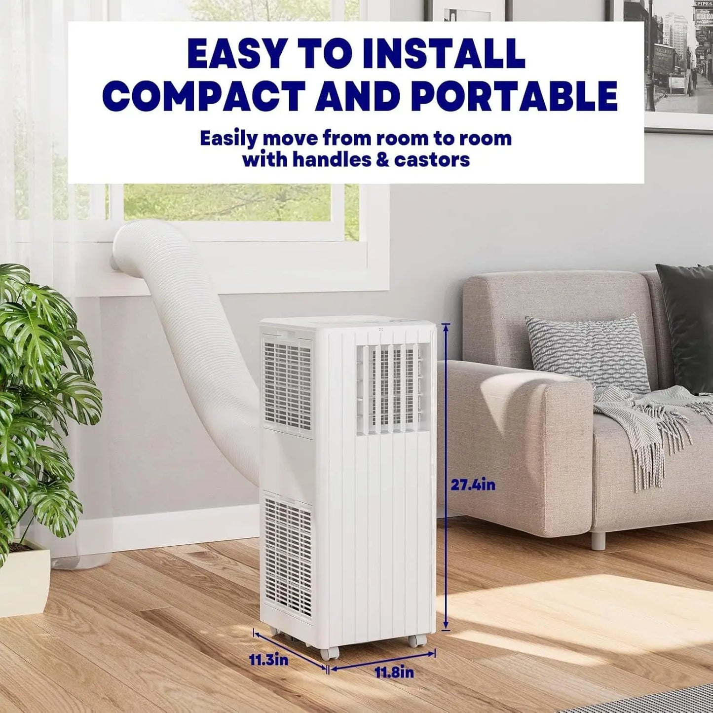 8,000 BTU Portable Air Conditioner, 3-in-1 AC Unit/350 Sq. Ft., Remote Window Kit Included, 115V