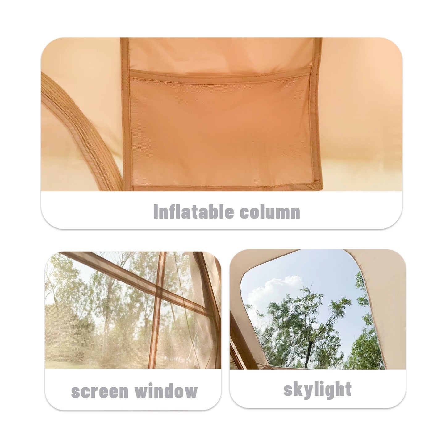 Inflatable Camping Tent Easy Setup Waterproof Windproof Outdoor Self-Supporting blow up tent