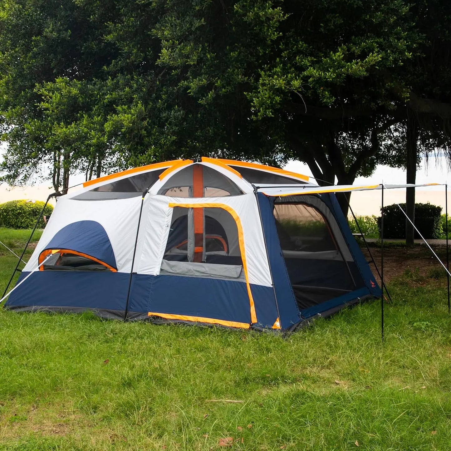 Extra Large Tent 12 Person(A) Family Cabin Tents 2 Rooms 3 Doors & 3 Windows/Waterproof Double Layer