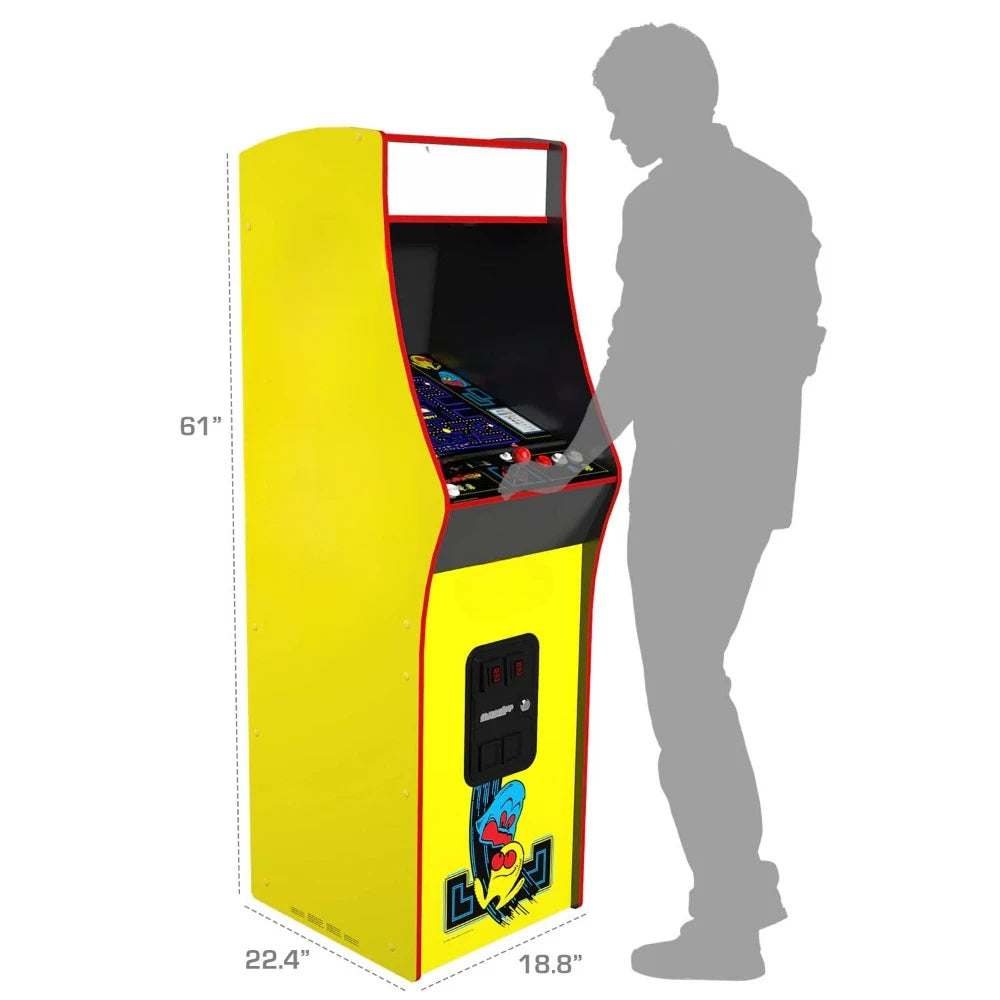 Coin Operated Games PAC-Man Deluxe Arcade Machine for Home - 5 Feet Tall - 14 Classic Games