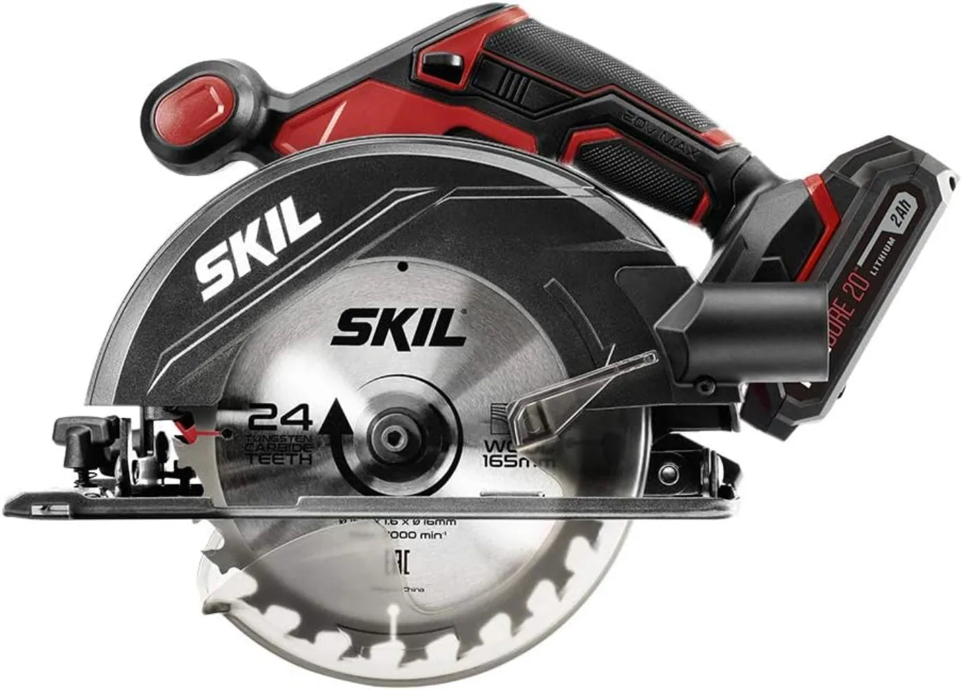 SKIL 20V 4-Tool SET 20V w/Drill, Reciprocating Saw, Circular Saw & Spotlight w/Two 2.0Ah Batteries