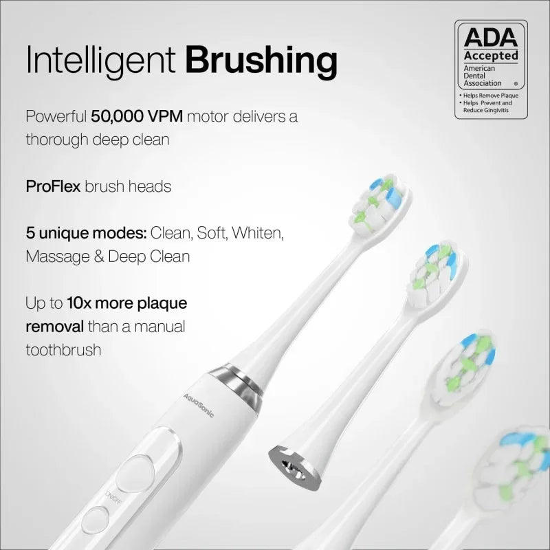 QWAquaSonic Home Dental Center PRO  Brush & Floss – Power Toothbrush & Water Flosser