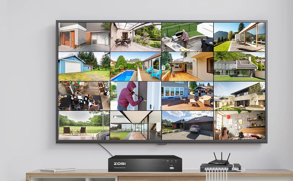 ZOSI 8CH 4K PoE CCTV Security Camera System 8MP/5MPSuper HD Outdoor IP Cameras AI Starlight/Night