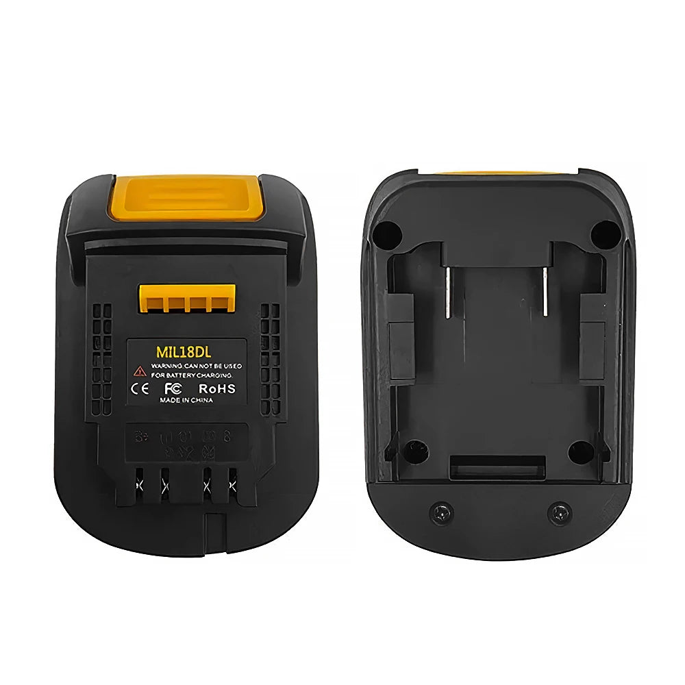 MIL18DL Adapter for Milwaukee 18V Li-Ion Battery Convert to Dewalt MAX 18V/20V, Battery Converter