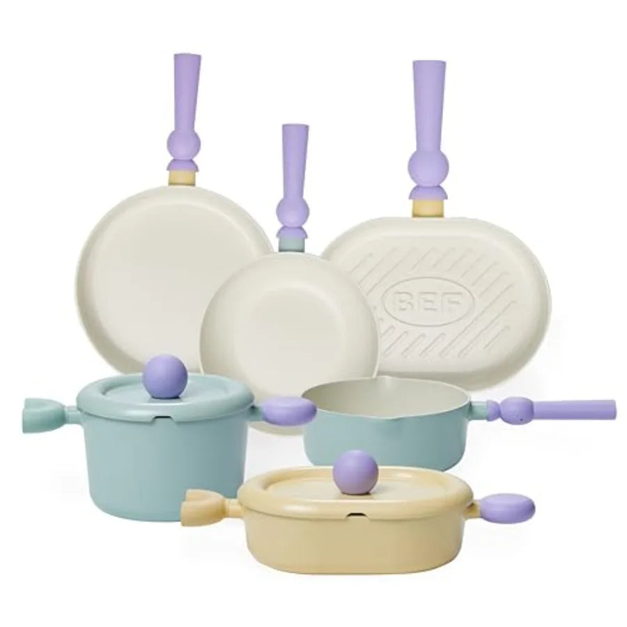Better Finger Cookware Set - All in One, 8-Piece Non-Stick Ceramic Coated Pots and Pans