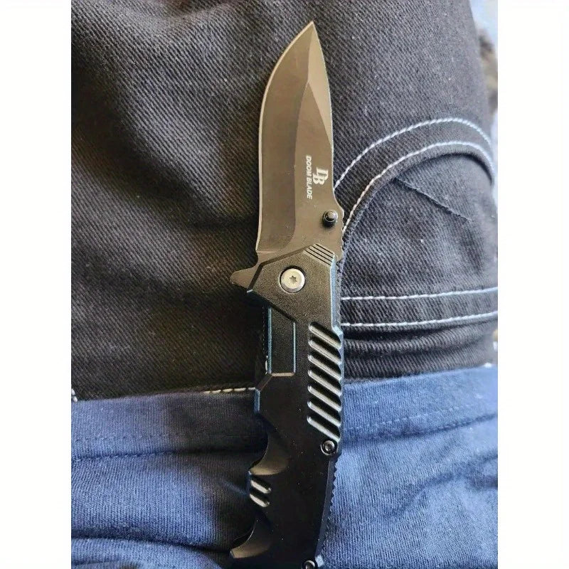 DoomBlade Steel Handle Folding Knife Outdoor Camping Pocket Kitchen EDC Utility Knife