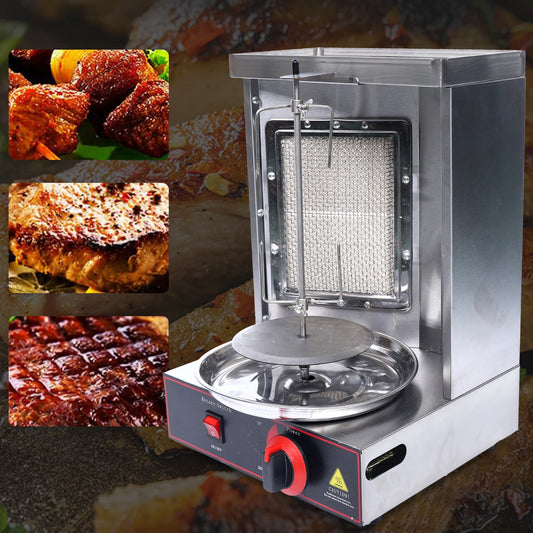 Gas Vertical Broiler Shawarma Machine, Spinning Doner Kebab Gyro Grill Machine