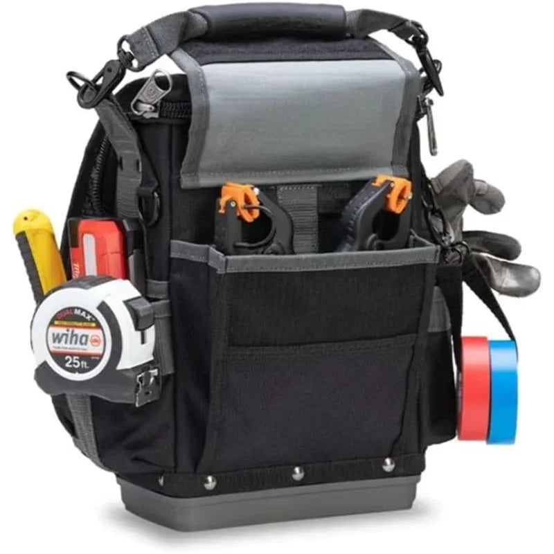 (Compact, Zippered Service Tech Tool Pouch) Lineman's Industrial Professional Tool Bag