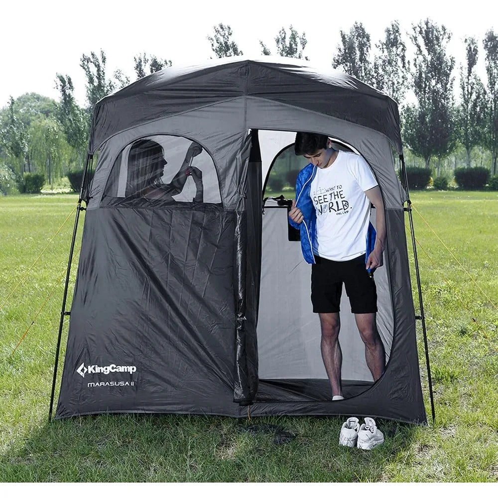 Camping Shower Tent Oversize Space Privacy Tent Portable Outdoor Shower with Floor Changing Tent