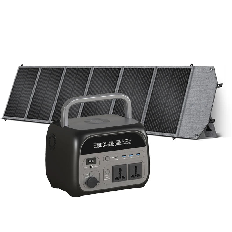 CTOLITY AP400 500W Portable Power Station 345.6Wh LiFePo4 Battery 100W 200W Solar Panel