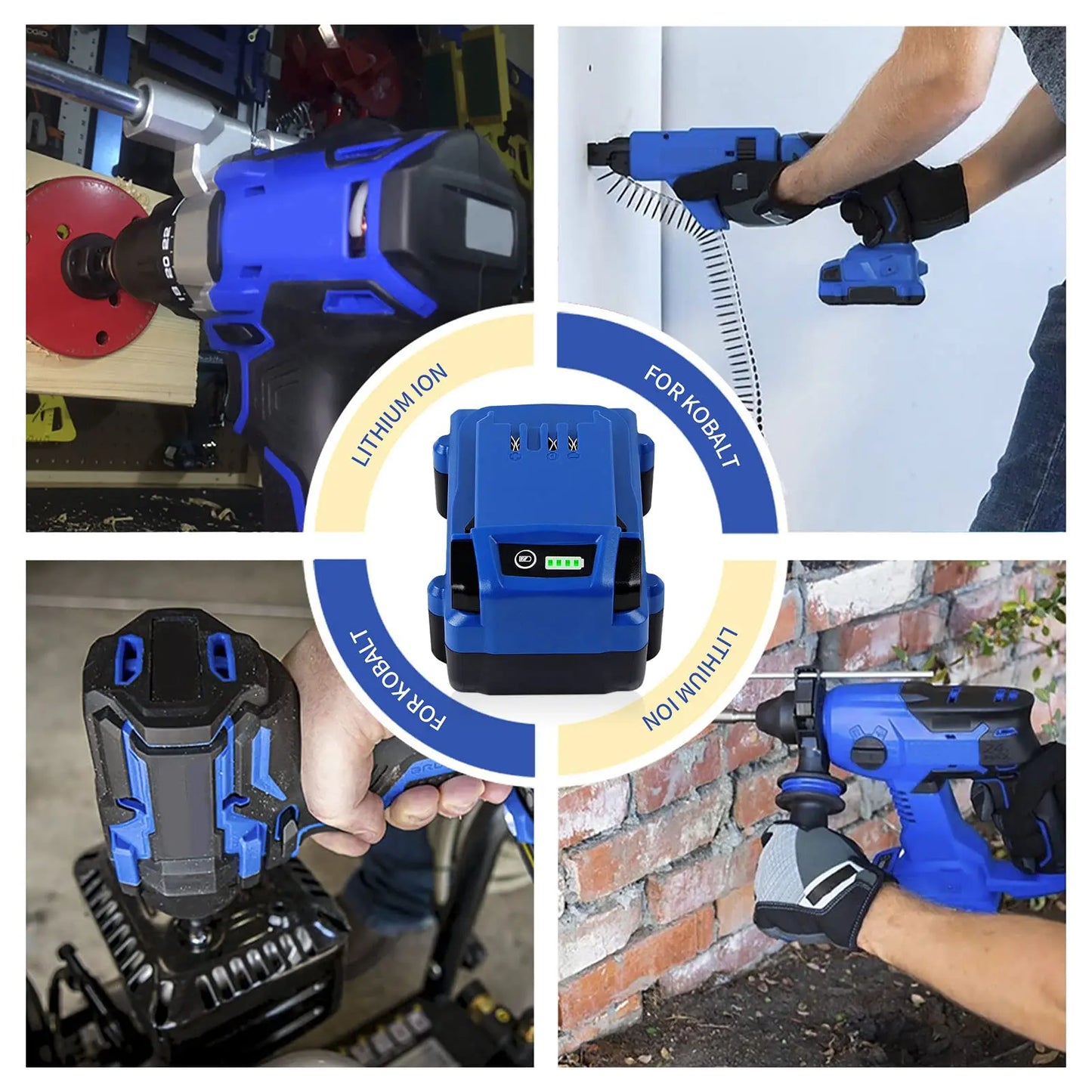 1Pack 6.0Ah Replace Battery For Kobalt 24V Battery Max KB624-03 Lithium Ion Cordless Tools Battery