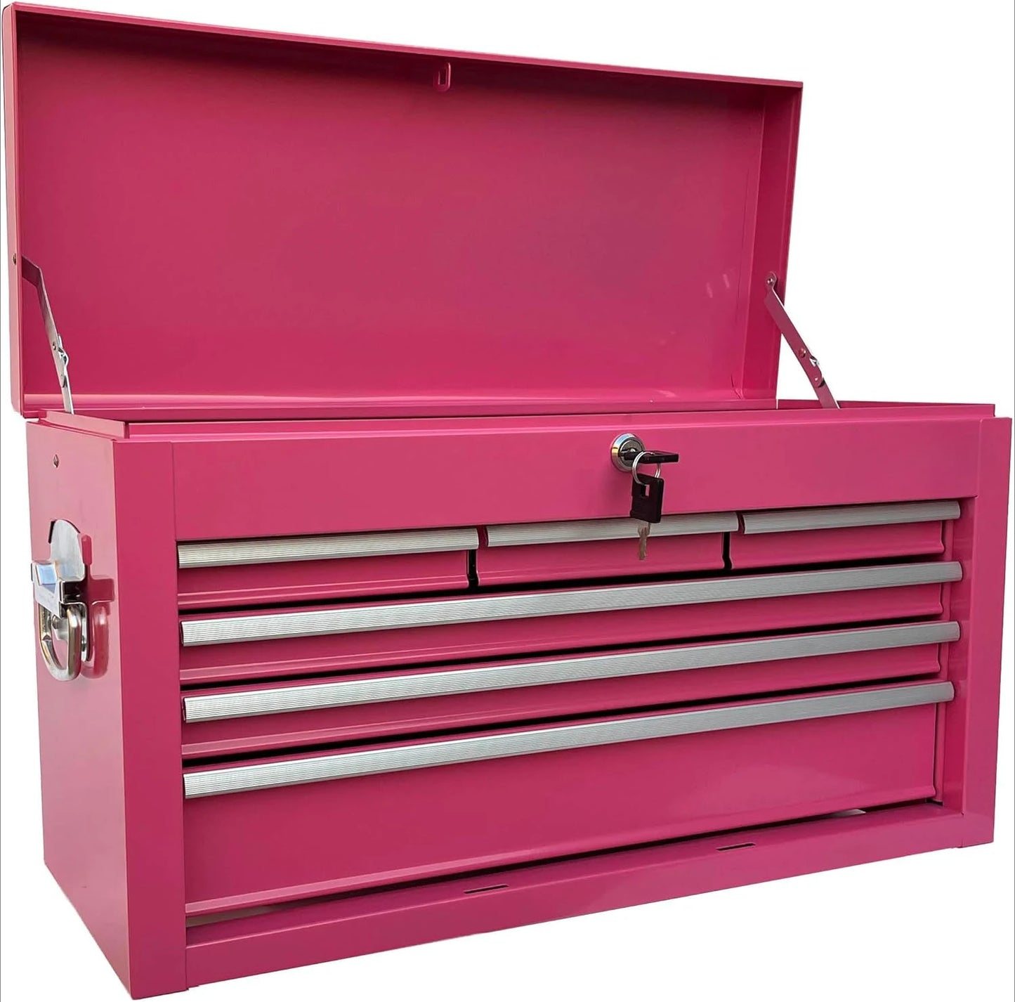 Tool Chest w/6 Drawers, 24" 6-Drawer Tool Chest Cabinet w/Ball Bearing Drawer Slides, Steel