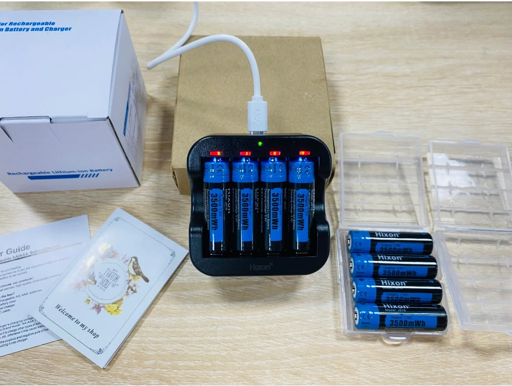 Hixon aa 1.5V Li-ion Rechargeable Battery 3500mWh 1.5V Lithium AA Rechargeable Batteries 1.5v AA