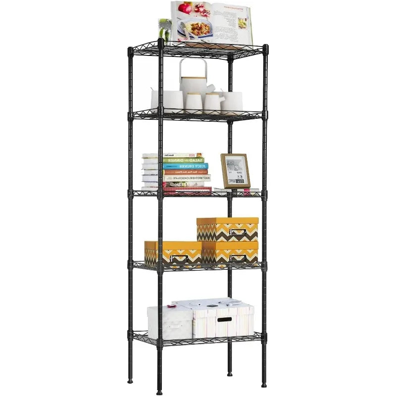 Storage Shelves 2100Lbs Capacity, 6-Shelf on Casters 48" L×18" W×72" H Commercial Wire Shelving Unit