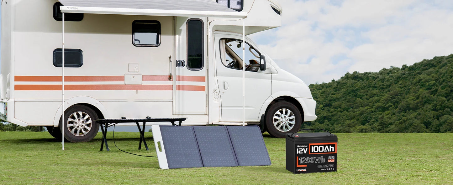 Humsienk 12V 100Ah Built-in 100A BMS Lithium Iron Phosphate Battery Packs