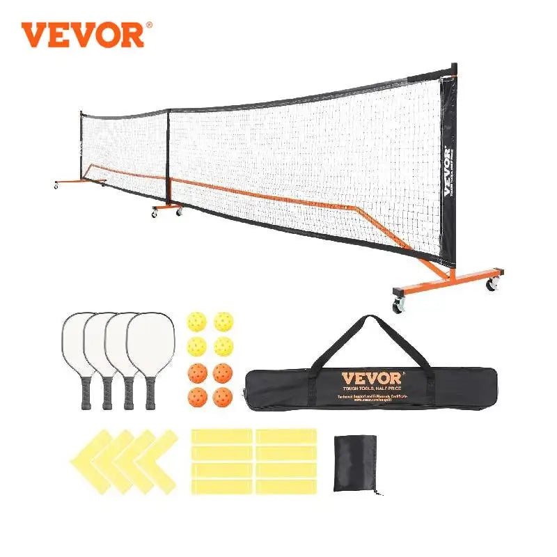 VEVOR Portable Pickleball Net System 22FT Full Court Pickle Ball Nets Indoor & Outdoor