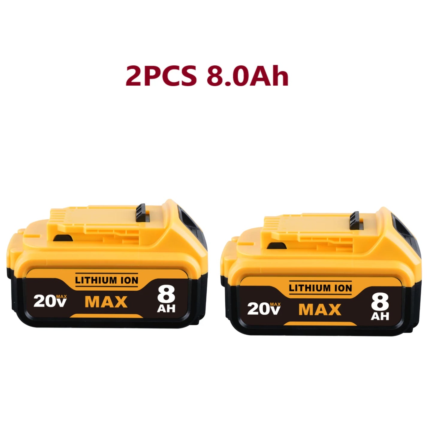 Vanon DCB205 6.0Ah 8.0Ah 12.0Ah 20V Lithium Ion Battery DeWalt DCB200 DCB206-2
