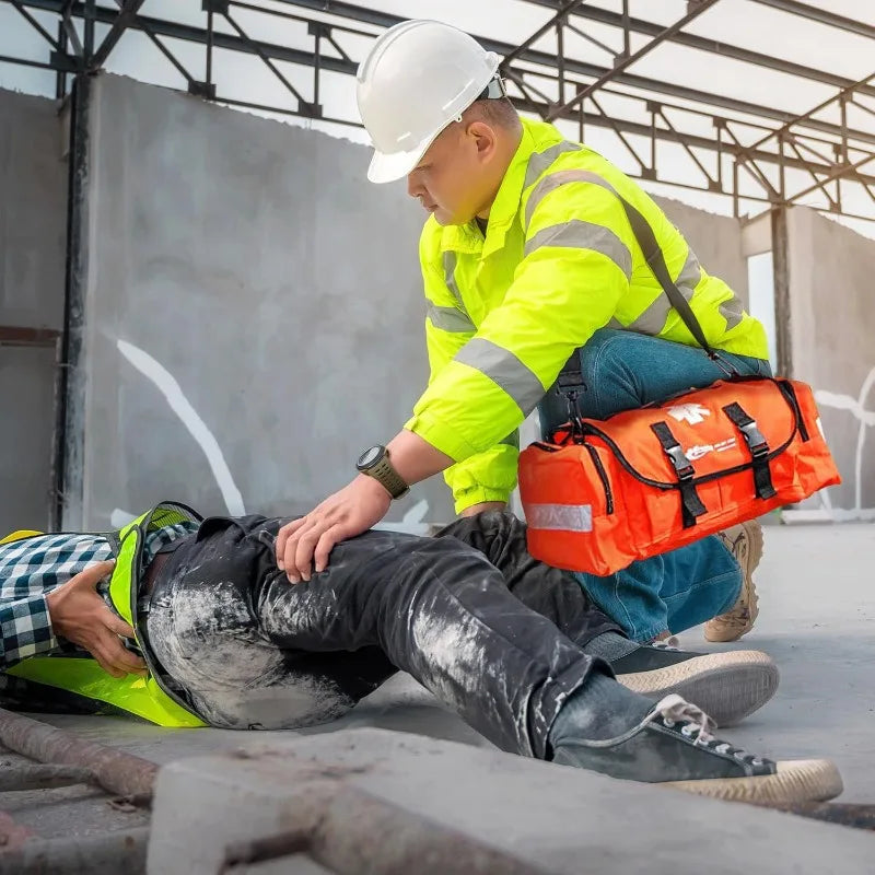 First Aid Kit -Fully Stocked Portable Reflective Bag First Responder Emergency Response Preparedness