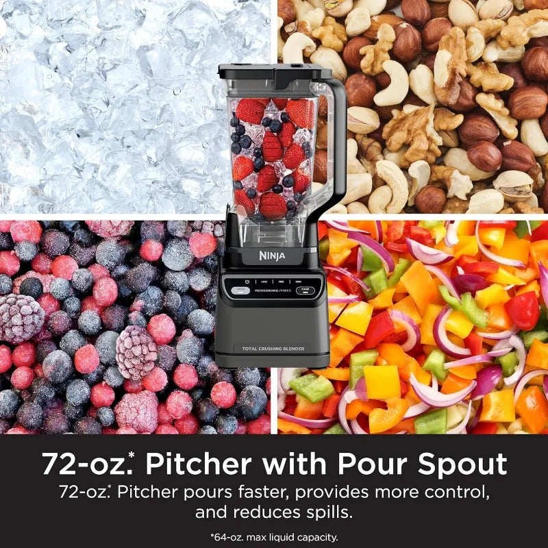 Ninja NJ601AMZ Professional Blender w/1000-Watt Motor & 72 oz Dishwasher-Safe Total Crushing Pitcher