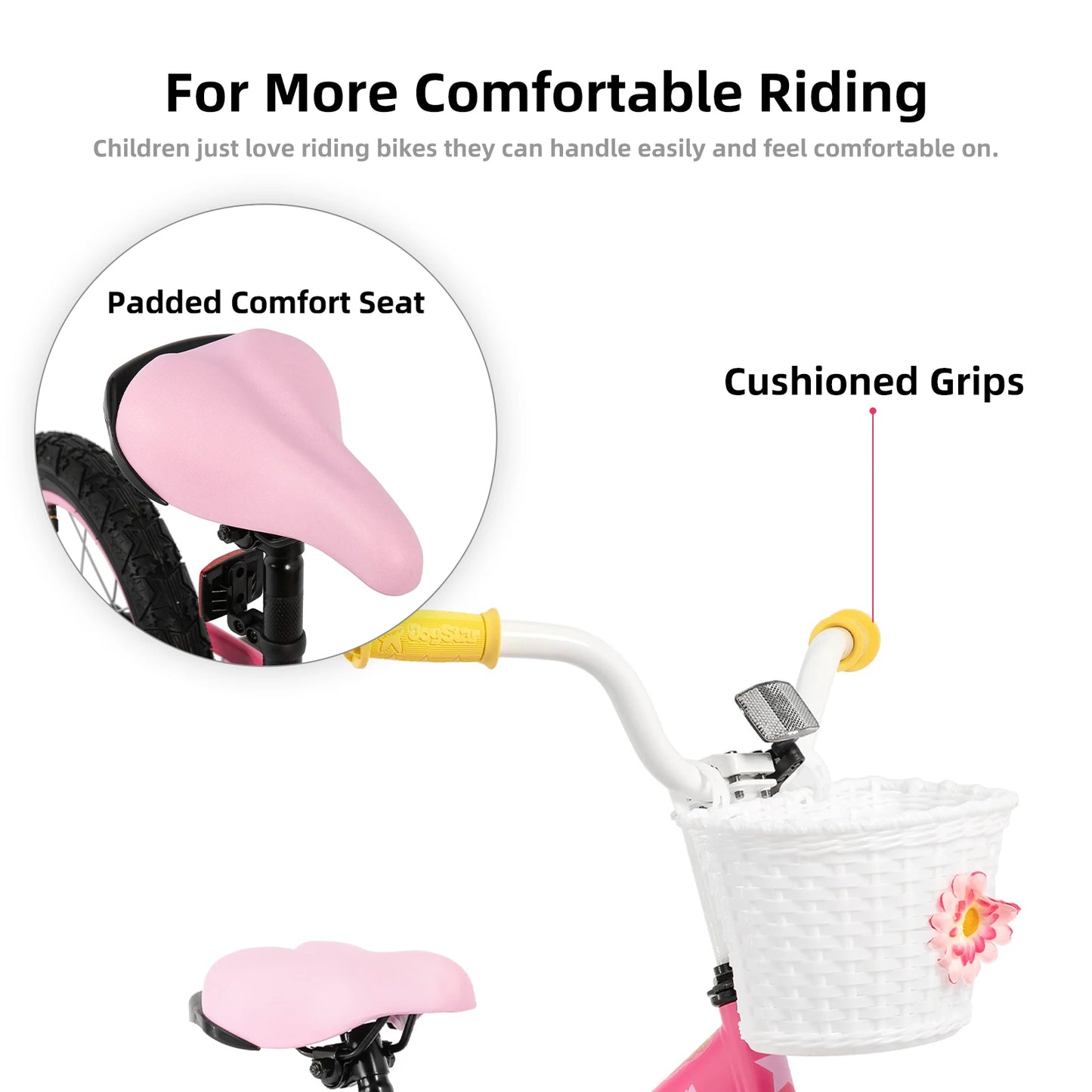 US free shipping Kids Bike 12 14 16 Inch Bicycle for Boys Girls Ages 3-9 Years, Multiple Colors