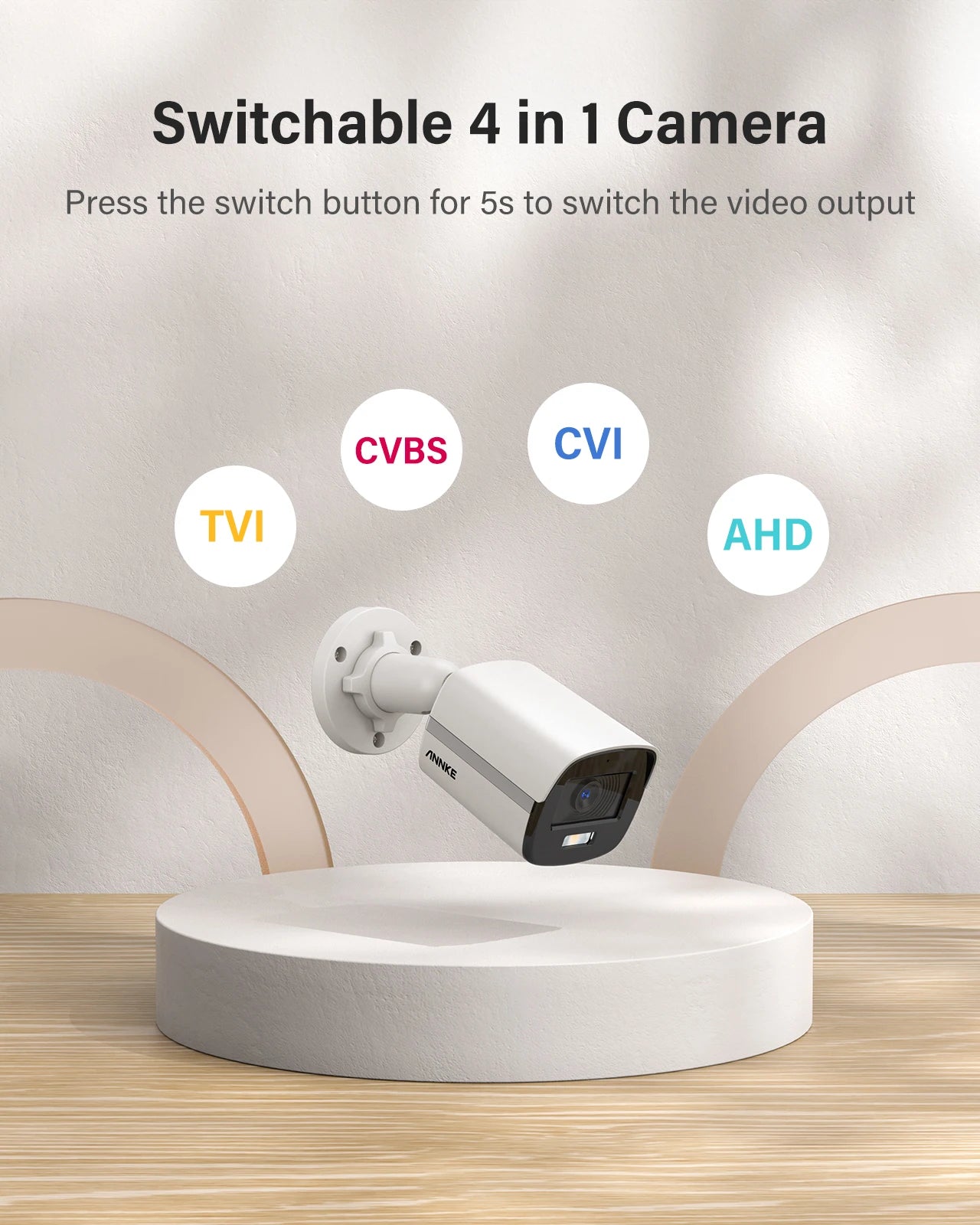 ANNKE 8CH 5MP Video Surveillance 5IN1 DVR/4X 5MP Waterproof Cameras CCTV Kit Color Night Vision