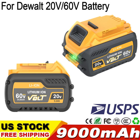 For Dewalt DCB609 20v 60v Max Flexvolt 9ah Lithium-ion Battery 21700/Dewalt DCB606 DCB200 DCB182