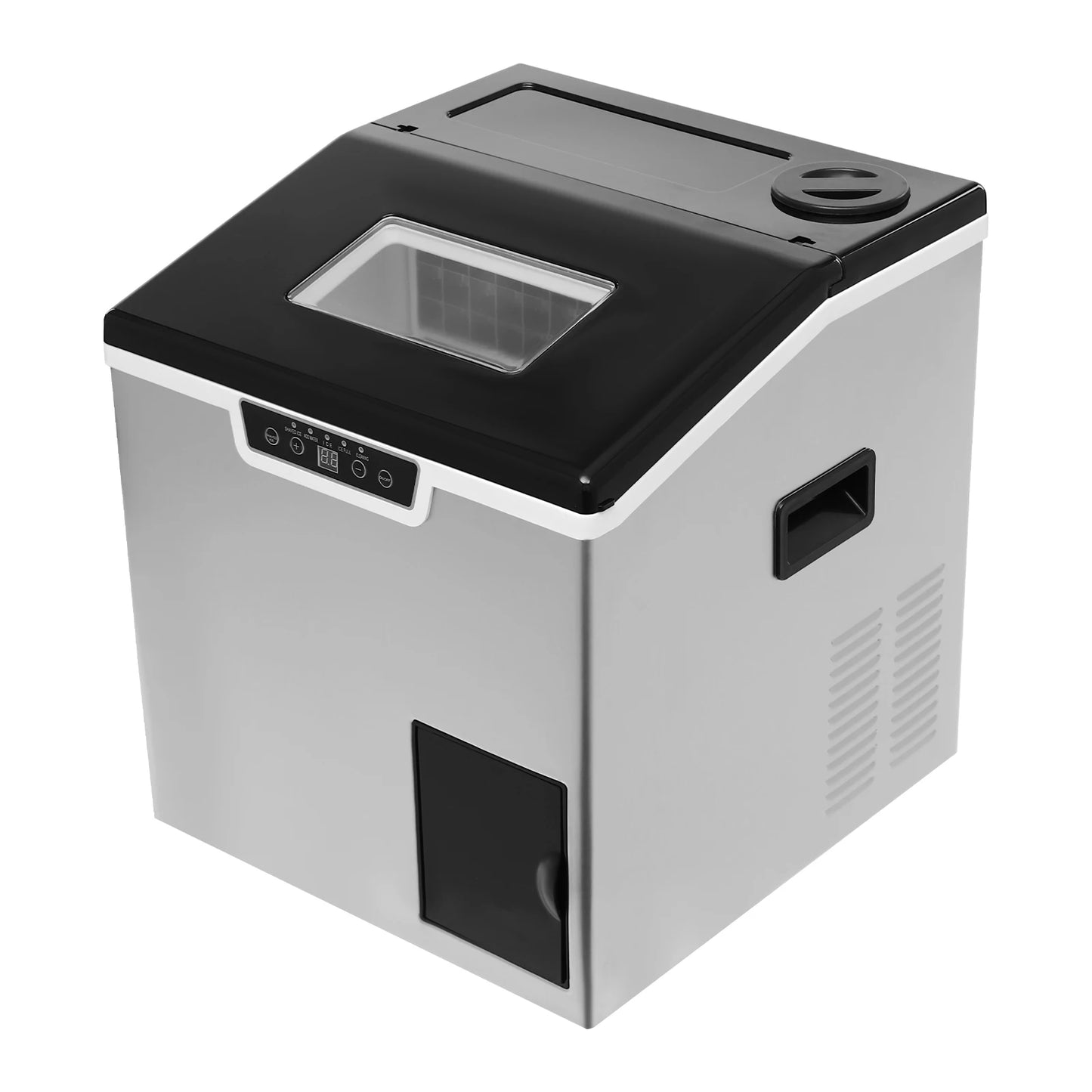 2-in-1 Ice Maker Crushed and Cube with Auto-Clean 12-22min 32 Cubes 150-180W Full Alarm LCD