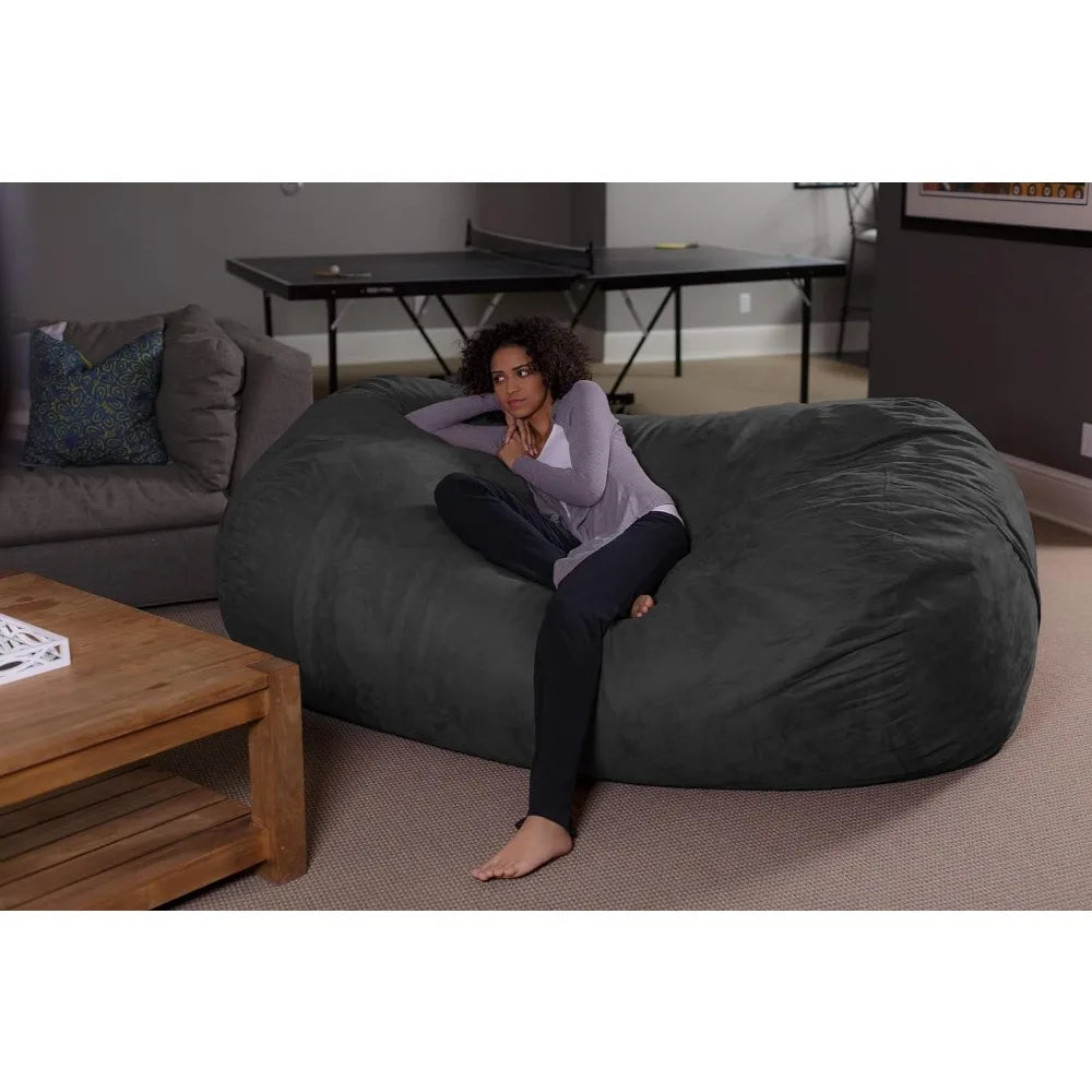 Sofa Sack Plush Bean Bag/Super Soft Microsuede Cover XL Memory Foam Stuffed Lounger Chairs