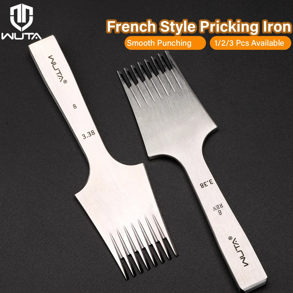 WUTA 1pc High Quality Sharp Leather Chisel French Style Pricking Iron Die-steel/ Punching Tool