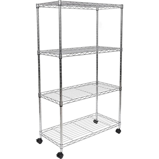 Seville Classics Solid Steel Wire Shelving Storage Unit Adjustable Shelves Organizer Rack