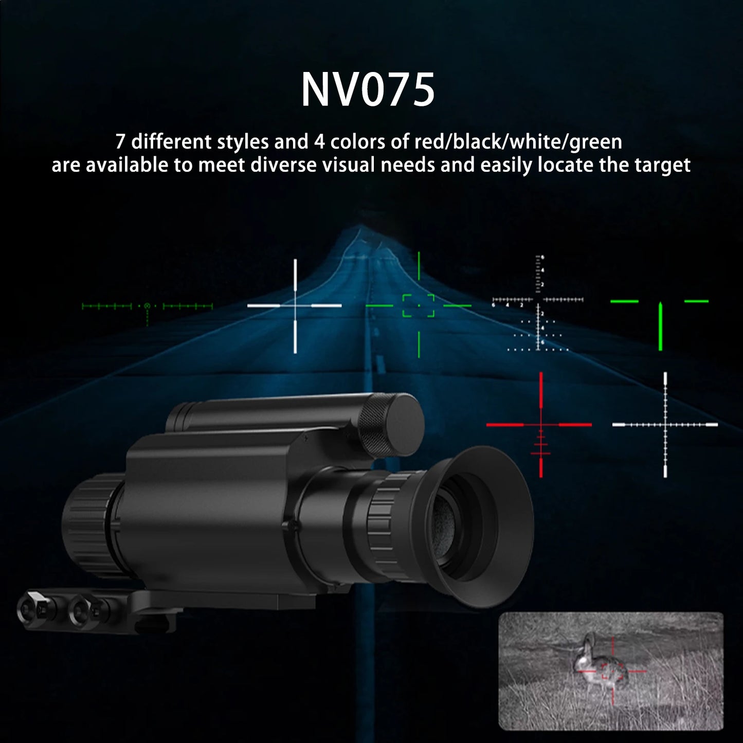 ZIYOUIHU NV075 HD Infrared Monocular Night Vision Video Camera, Hunting Night Vision Scope,Lens Opti