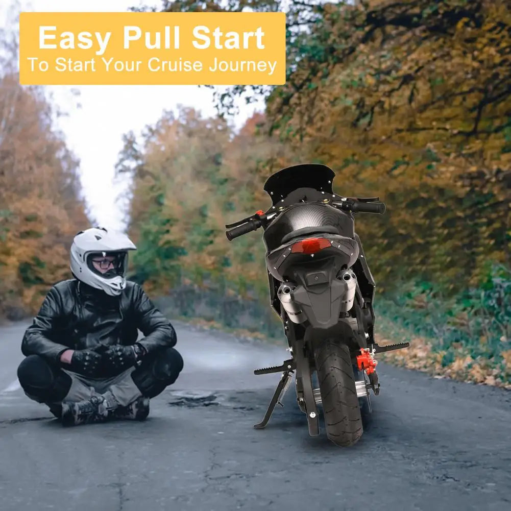 49cc 4-Stroke Pocket Rocket Motorcycle Mini Motorcycle Gas Pocket Motorbike/Racing Max Speed 25MPH