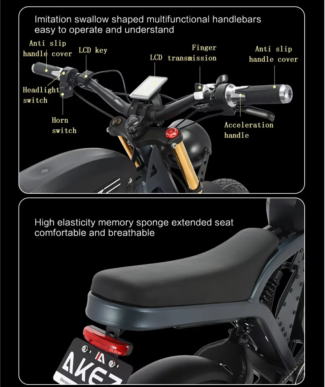 US Stock 1500w 48V Fat Tire Electric Bike Motorcycle Adults Off Road All-Terrain Bikes