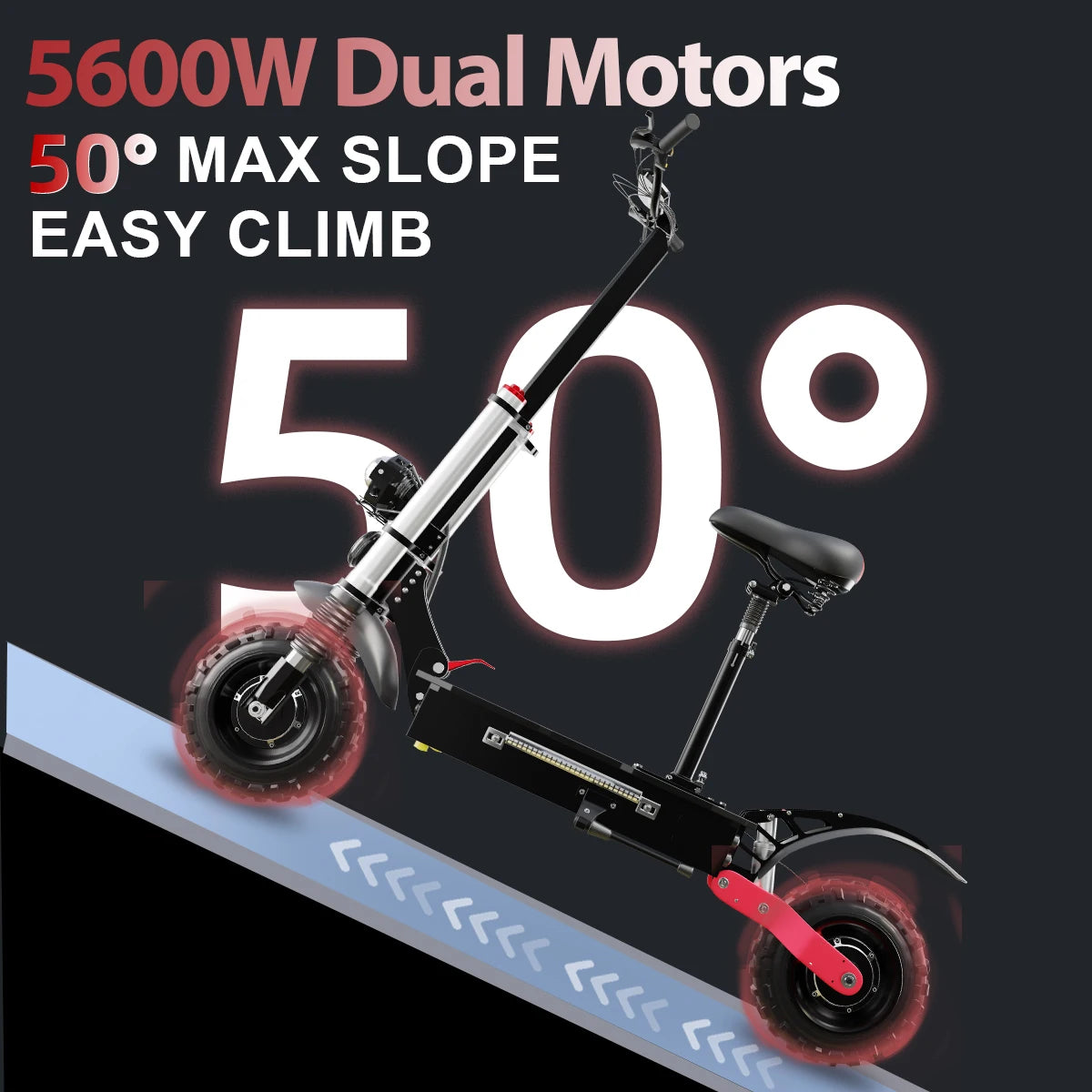 48V-72V Electric Scooter 1200W-5600W / Dual Motor Scooter Electric 85KM/H Maximum Speed E Scooter