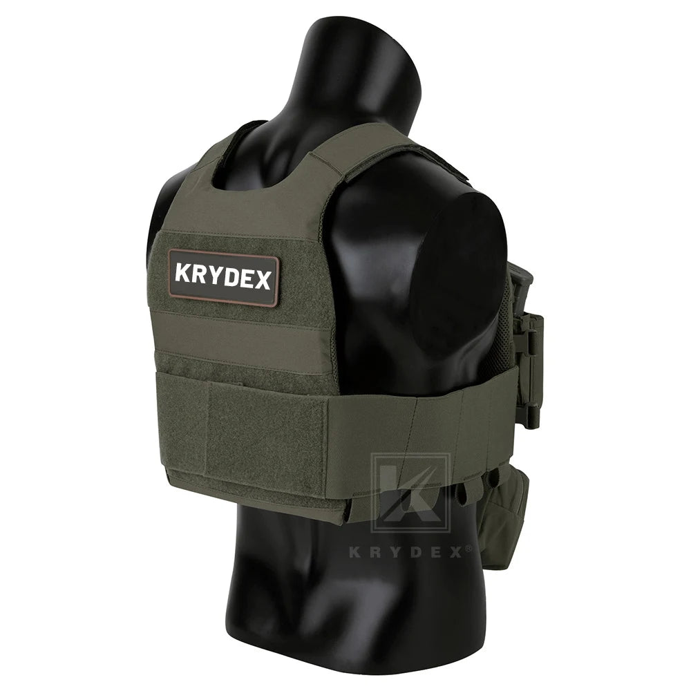 KRYDEX Low Vis Slick Plate Carrier Tactical Vest W/Elastic Cummerbund Micro Fight MK3 Vest