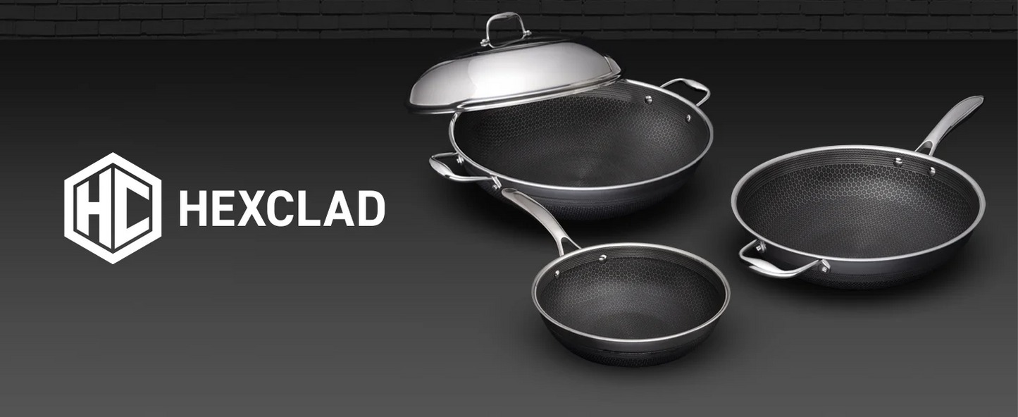 HexClad Hybrid Non-stick Wok, 10-Inch, Stay-Cool Handle, Dishwasher Safe, Induction Ready