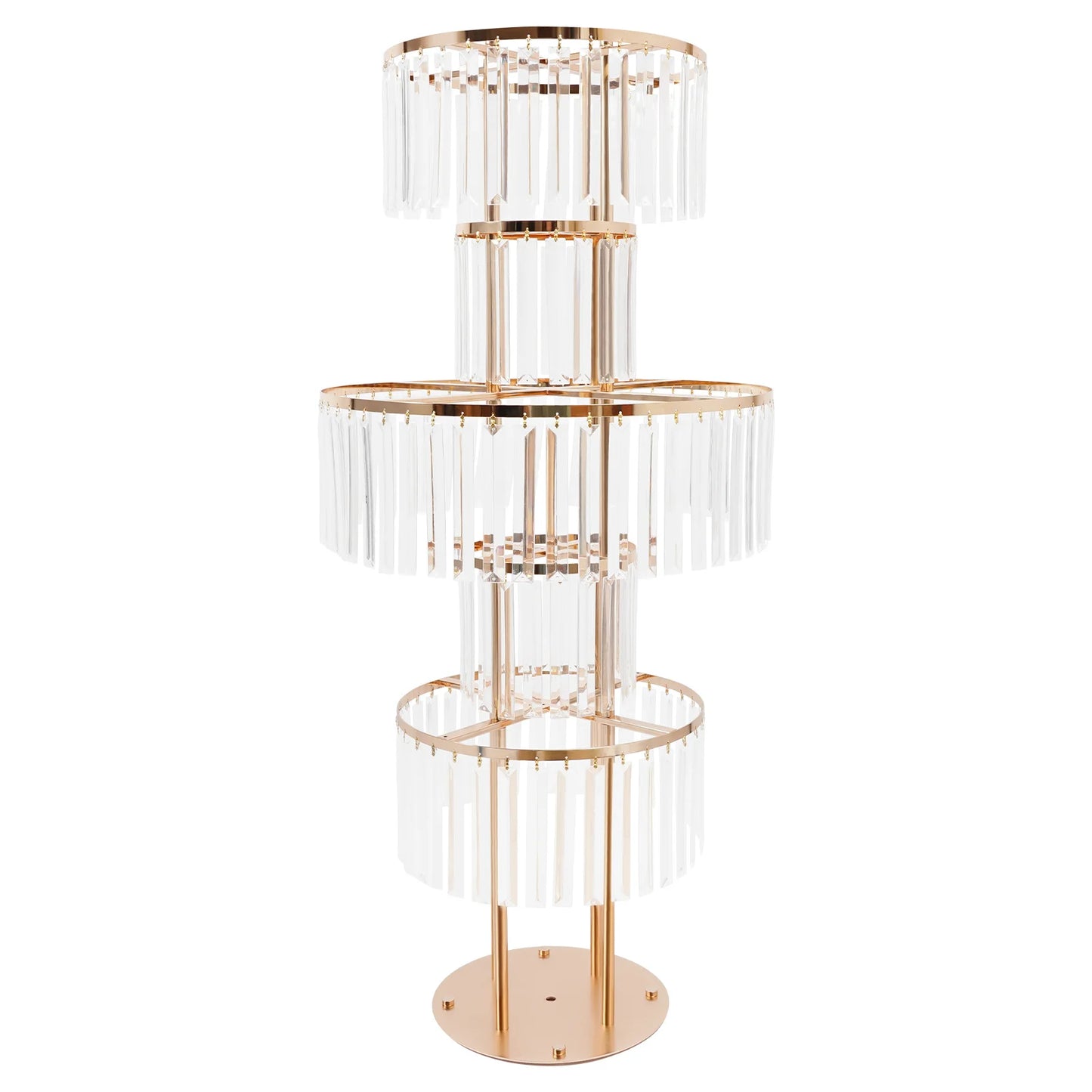 5 Tiers Gold/Silver Wedding Centerpieces Flower Stand Vase Centerpiece Acrylic Flower Stand