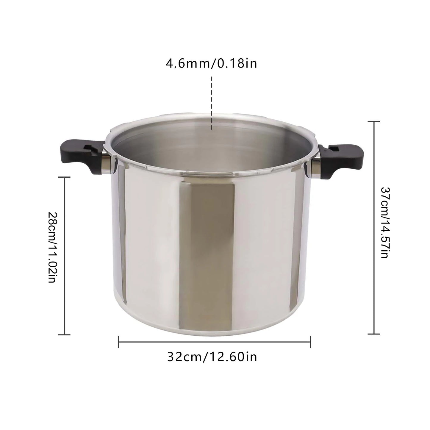 23 Quart Pressure Canner and Cooker with Pressure Gauge 13PSI 90KPA Explosion Proof Safety Valve