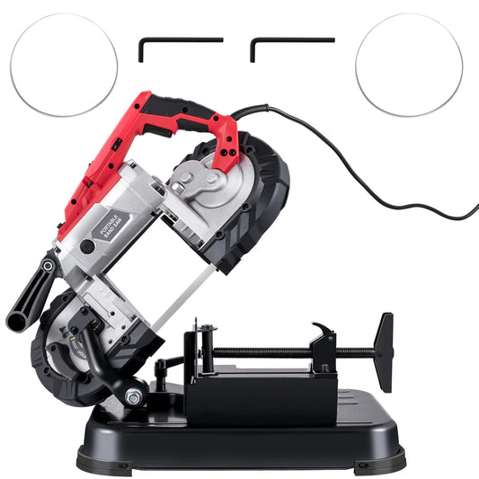SucceBuy Portable BandSaw 5Inch Cutting Capacity Cordless Variable Speed 10Amp Motor Deep Cut