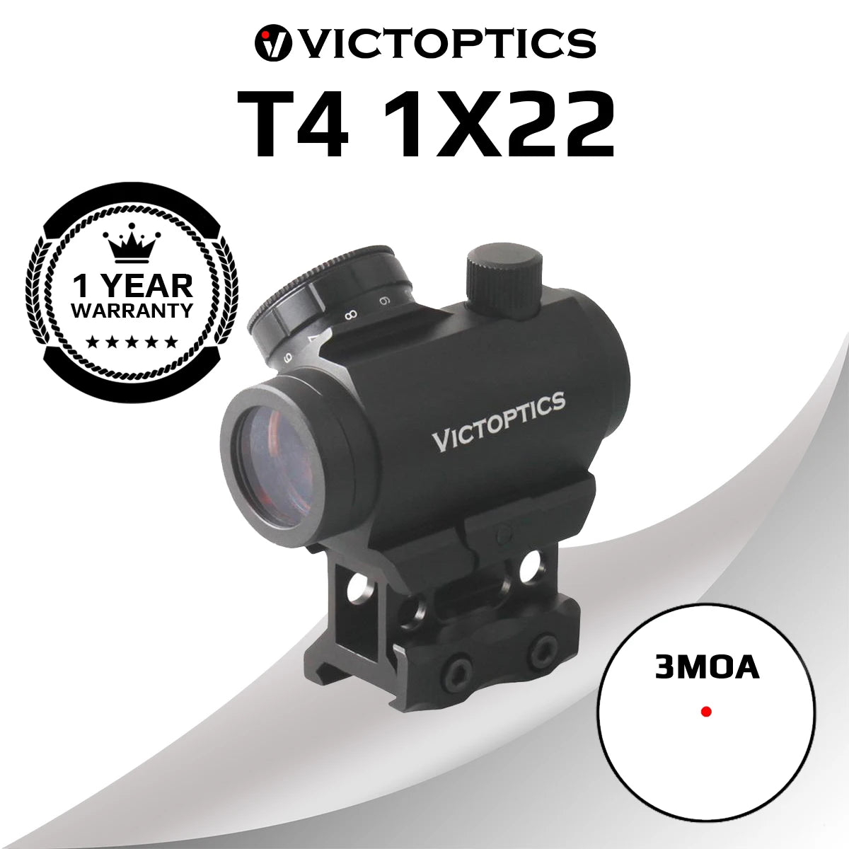 VictOptics 1x22 Red Dot Scope Reflex Collimator Sight Hunt Riflescope For AR15 .223 5.56mm AirSoft