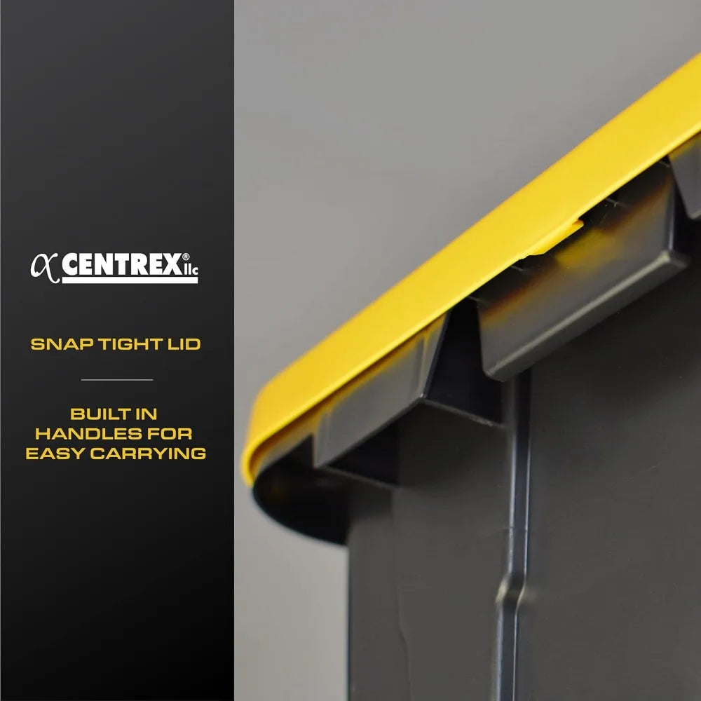 Heavy-Duty 17 Gallon Storage Container with Snap-Tight Lid, Weather-Resistant, 12.5H x 18W x 26.9D