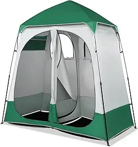 Vingli 2-Room Shower Tent: 7.5ft Pop-Up Shelter with Carry Bag, Ideal for Portable Toilets