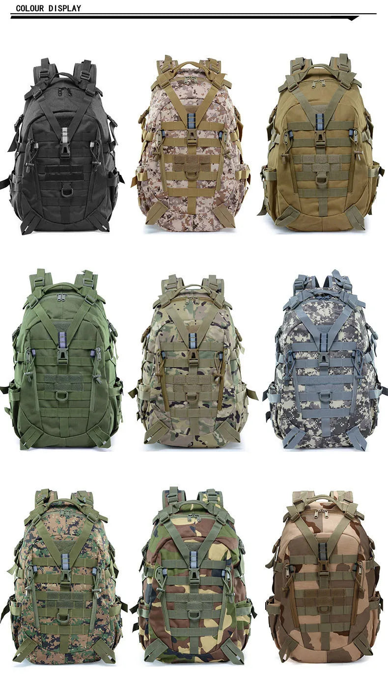 Military Tactical Backpack Men Assault Pack Army Molle Bag 25L 900D Waterproof Hiking Rucksack