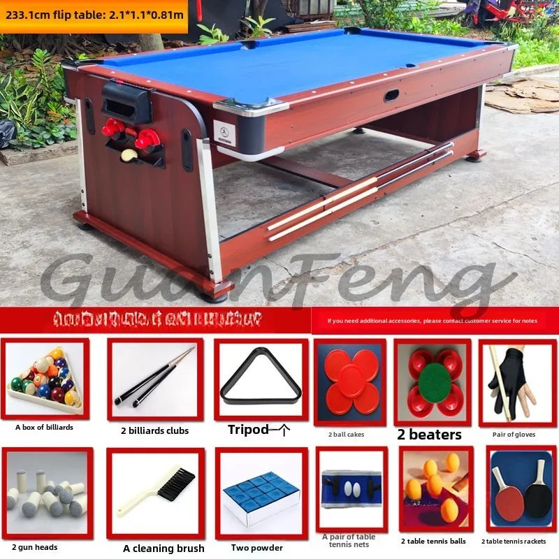 Four-in-one Pool Table Multi-function Automatic Household Indoor Table Tennis Table Two-in-one